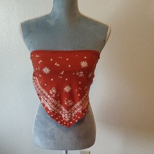 Forever 21 Vibrant Orange Textured Top